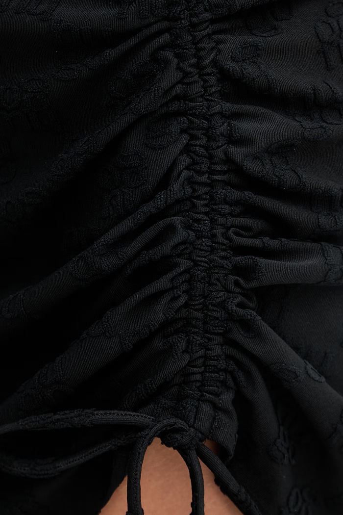 HUGO plážová sukňa dámska Terry mono_skirt čierna 50561070