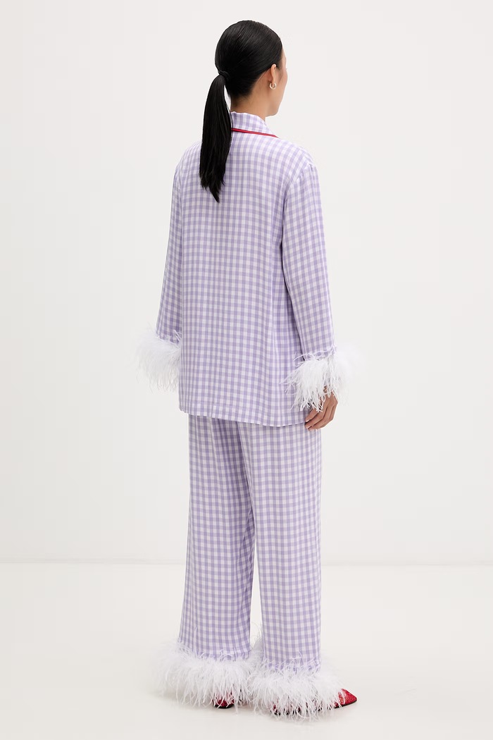 Îmbrăcăminte The Sleeper pijama din două piese pentru femei, din vâscoză PRSP02G066FW violet