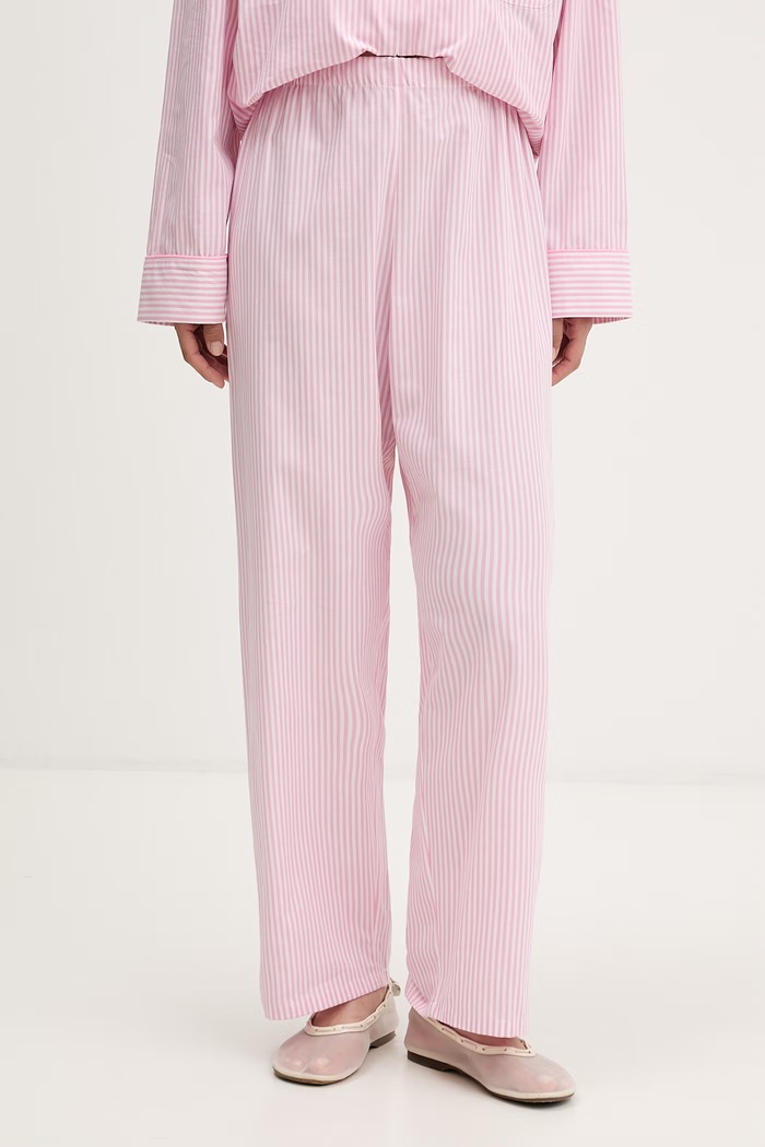 The Sleeper pijama din două piese pentru femei, din bumbac roz RSSP06G006R