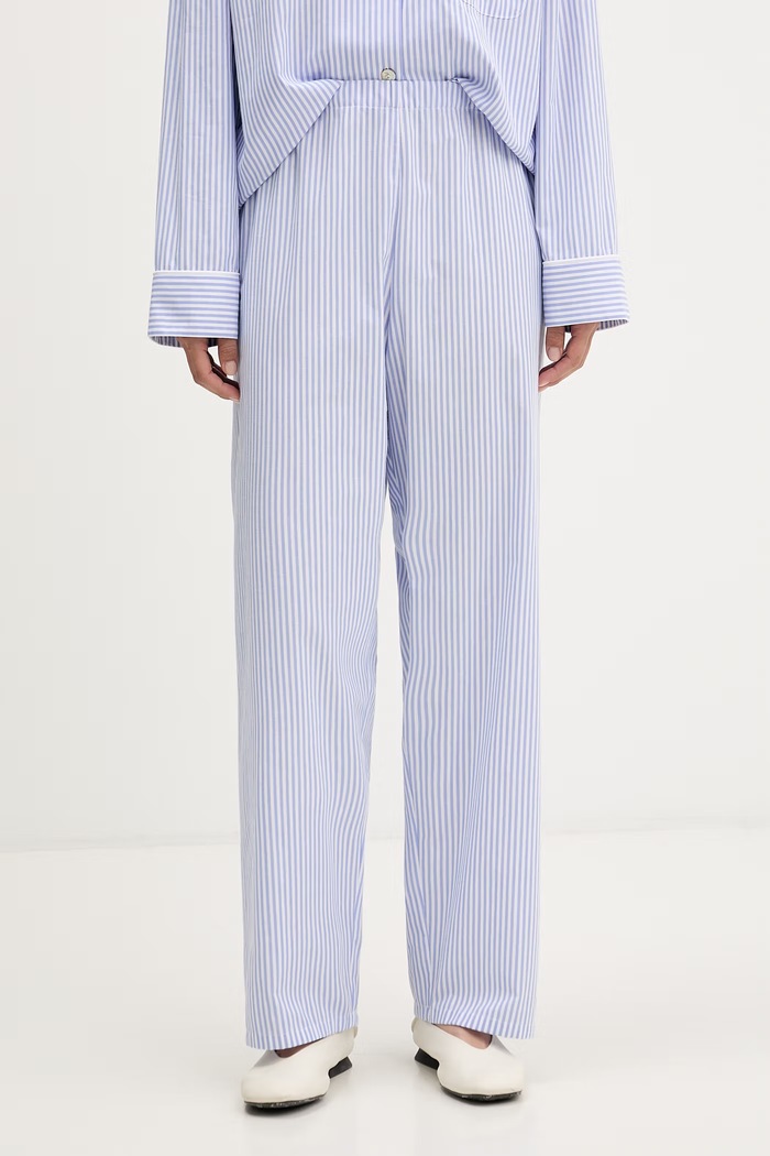 The Sleeper pijama din două piese pentru femei, din bumbac albastru RSSP06G107R