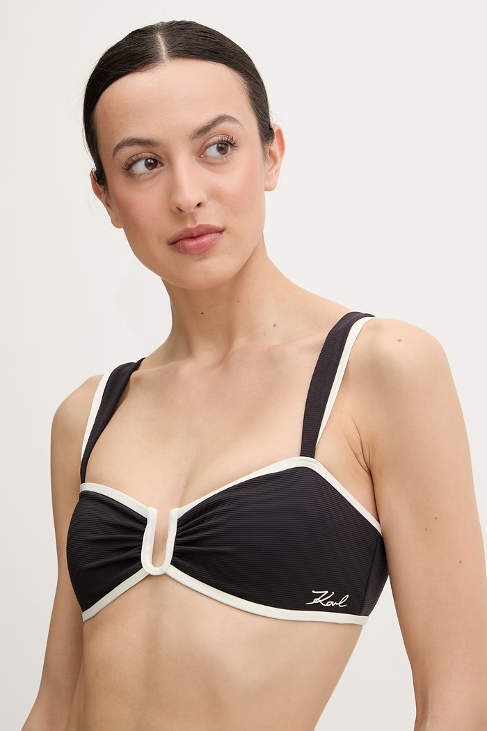 Karl Lagerfeld melltartós bikini felső női fekete B2W46022
