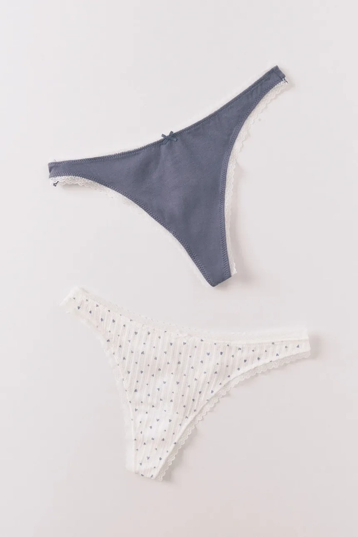 women'secret tangá dámske s bavlnou 2-pak biela 4633522