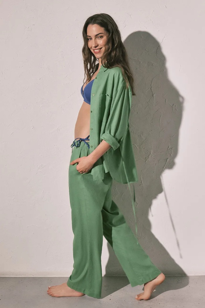 women'secret pantaloni de plajă cu in verde 5543669