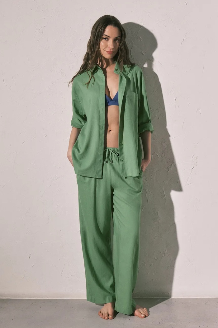 Îmbrăcăminte women'secret cămașă de plajă 5543672 verde