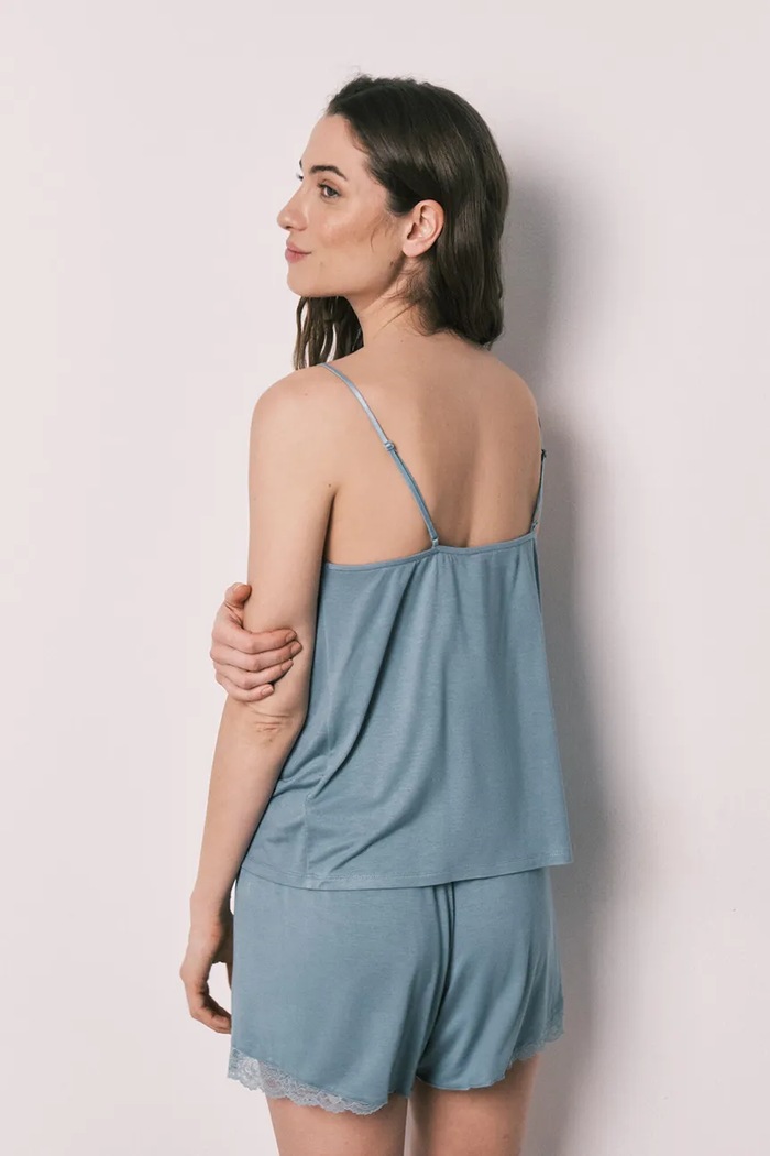 women'secret dámske dvojdielne pyžamo z viskózy 4753110 modrá SS26