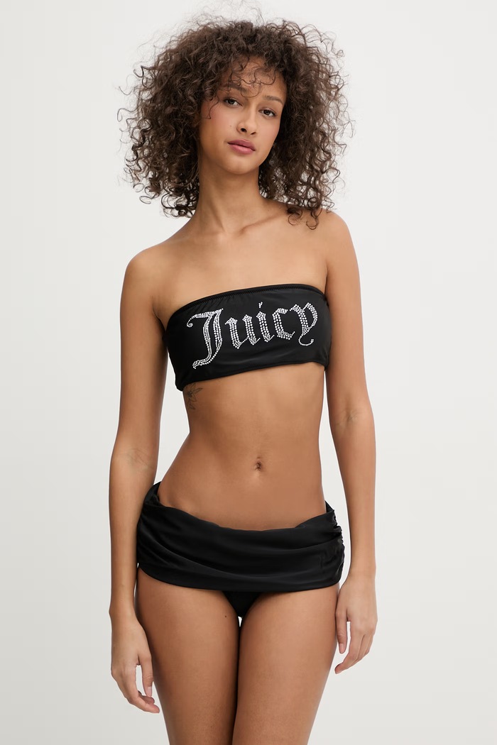 Juicy Couture dvojdielne plavky dámske BANDEAU BIKINI čierna JCITS126205