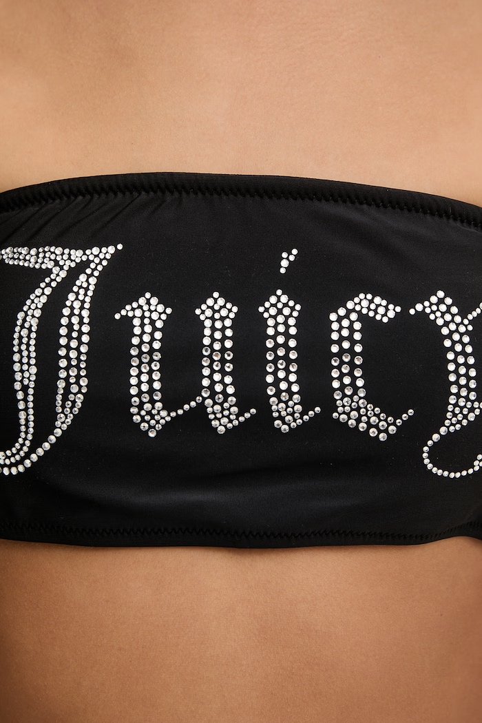 Juicy Couture dvojdielne plavky dámske BANDEAU BIKINI JCITS126205 čierna