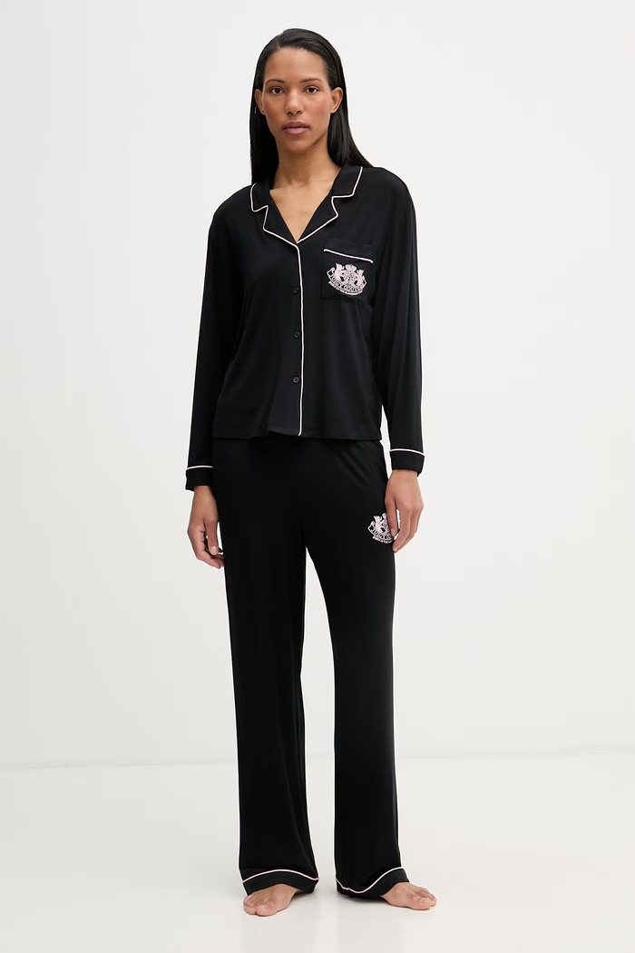 Juicy Couture πιτζάμα γυναικεία LS PJ μαύρο JCYPJ126856
