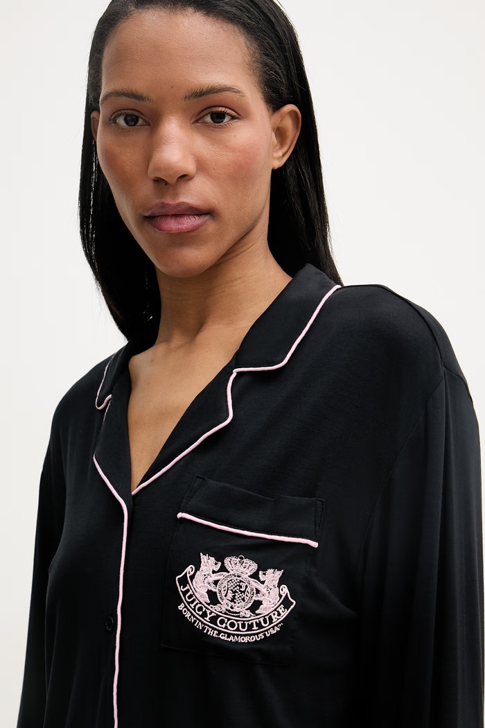 Juicy Couture πιτζάμα γυναικεία LS PJ JCYPJ126856 μαύρο