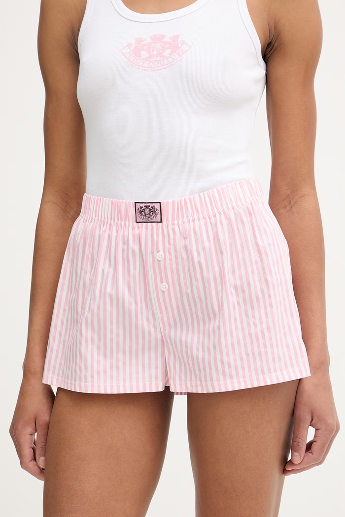 Juicy Couture pyžamo dámské s bavlnou DOG CREST SET bílá JCYPJ126860
