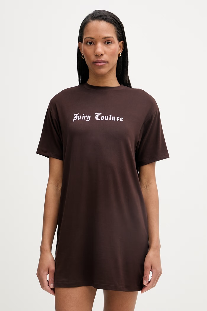 Juicy Couture noční košile dámská SLEEP DRESS hnědá JCYSD126859