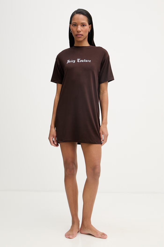 Juicy Couture noční košile dámská SLEEP DRESS JCYSD126859 hnědá SS26