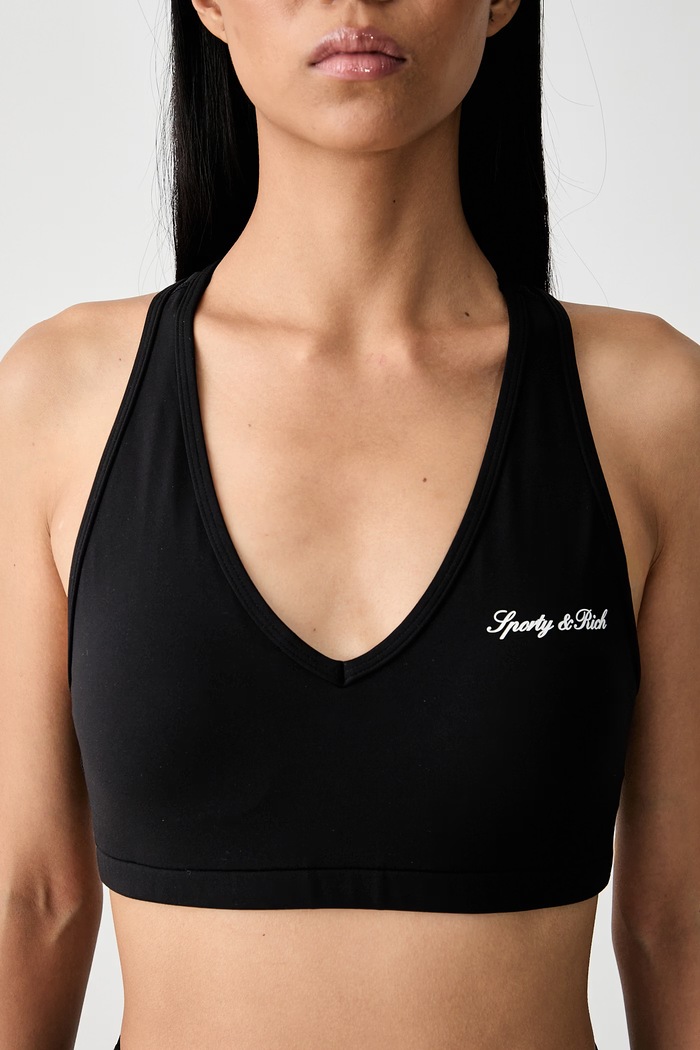 Sporty & Rich Signature Logo grudnjak TO03671326BA01 crna