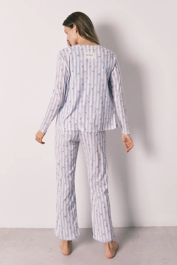Women'secret compleu loungewear pentru femei, cu vâscoză 3133500 albastru SS26