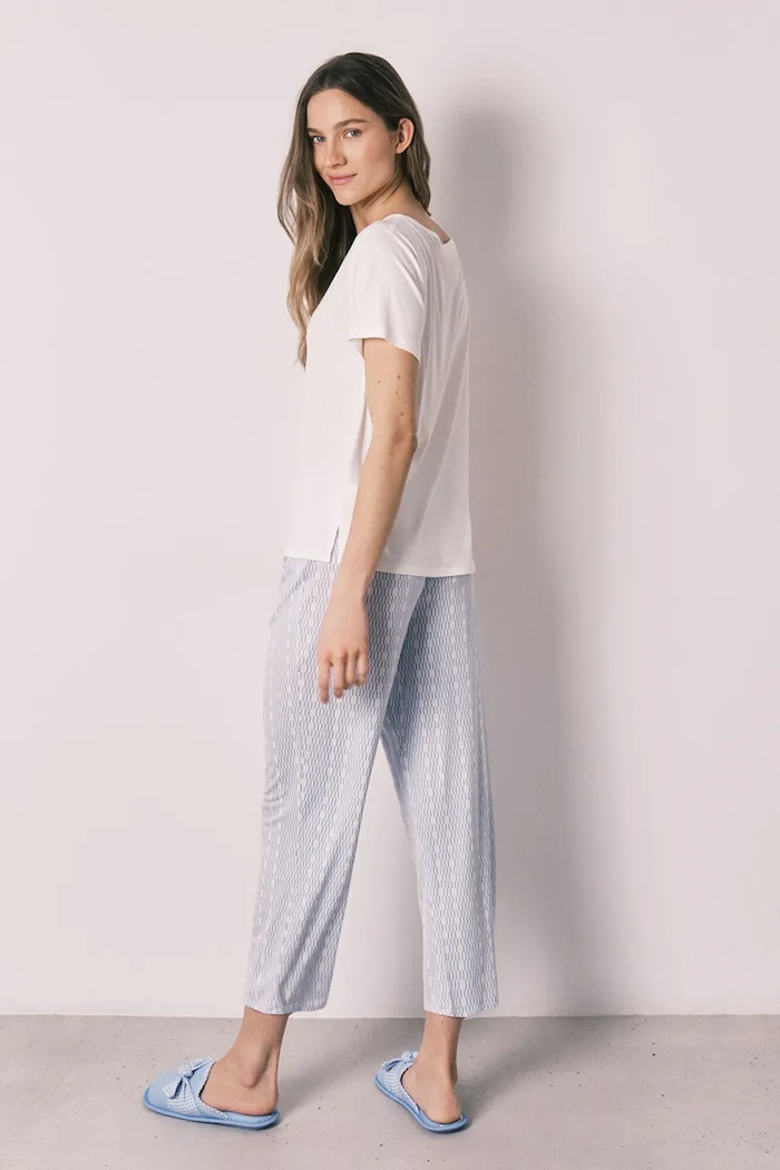 women'secret komplet loungewear dámsky s viskózou 3133509 biela SS26