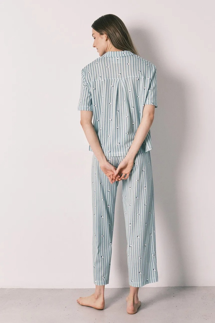 women'secret compleu loungewear pentru femei, din bumbac 3133512 verde SS26
