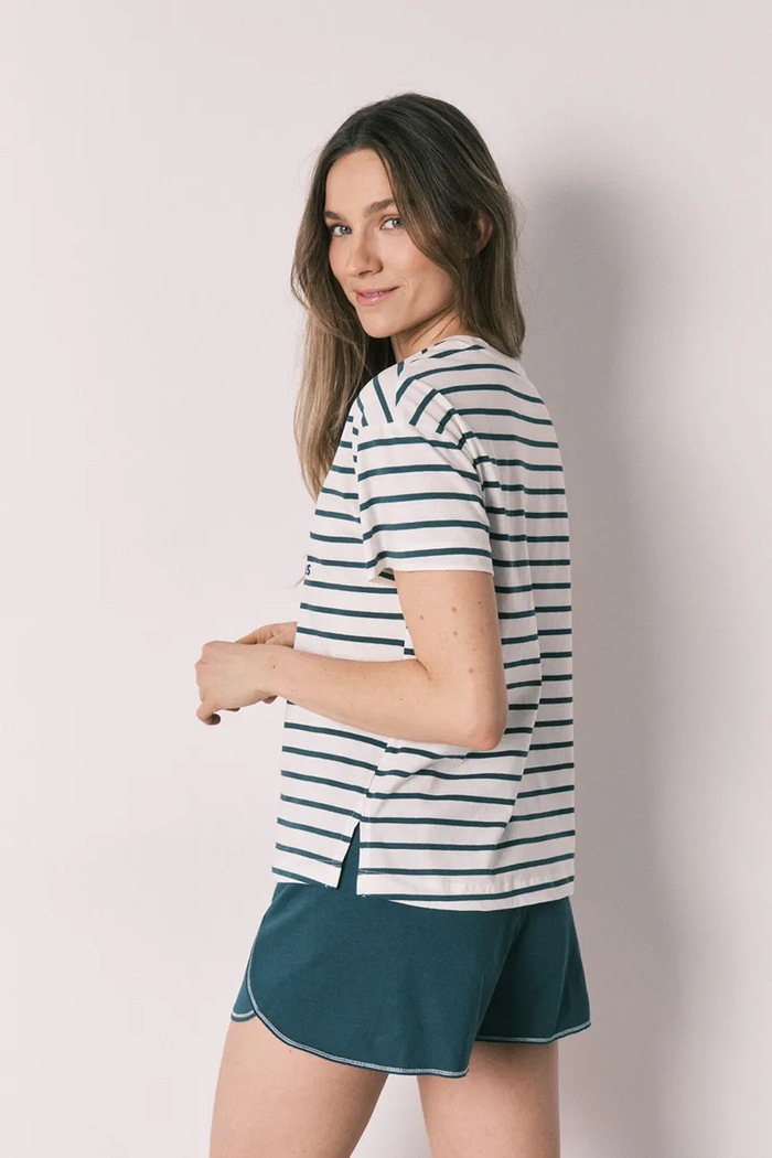 women'secret komplet loungwear dámsky bavlnený 3133515 tyrkysová SS26