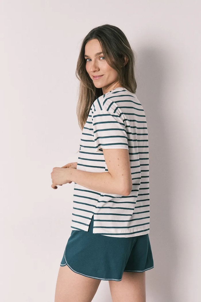 women'secret komplet loungwear dámsky bavlnený 3133515 tyrkysová SS26