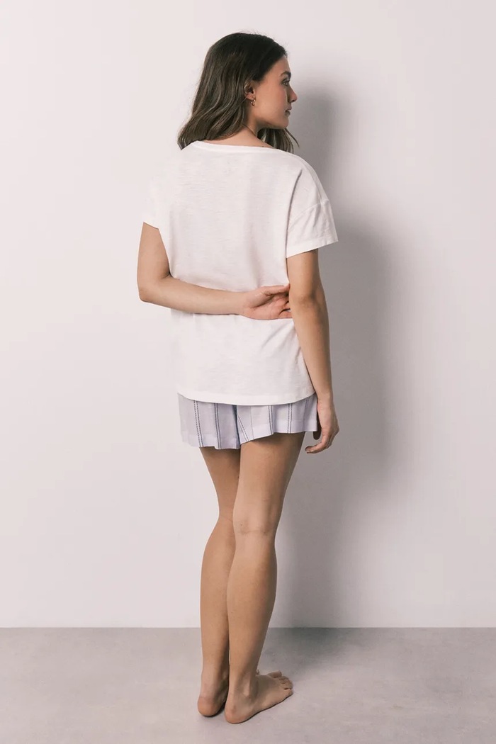 Îmbrăcăminte women'secret pijama din două piese pentru femei 3593046 alb