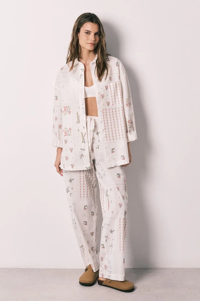 women'secret pantaloni de pijama pentru femei, din bumbac 3703233 bej SS26