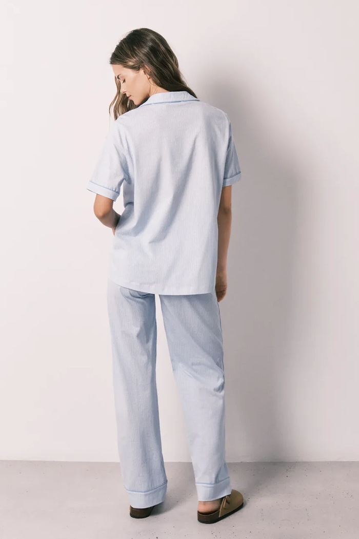 women'secret dvojdielne pyžamo dámske bavlnené 3793069 modrá SS26