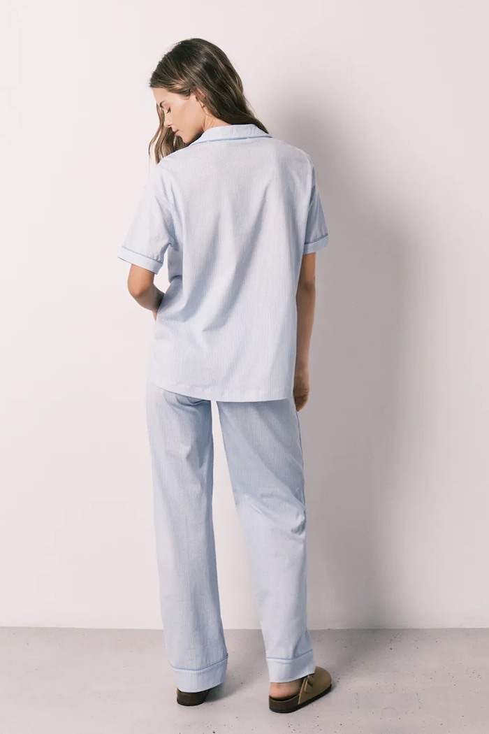 women'secret dvojdielne pyžamo dámske bavlnené 3793069 modrá SS26