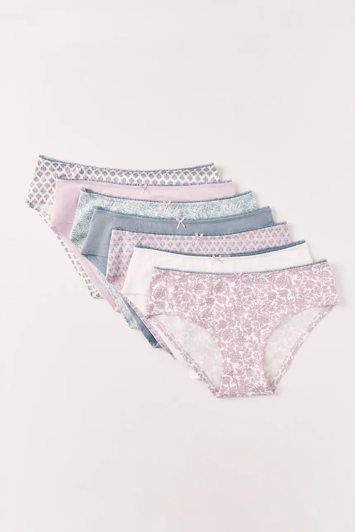women'secret chiloți pentru femei, din bumbac pachet de 7 4933655 violet SS26