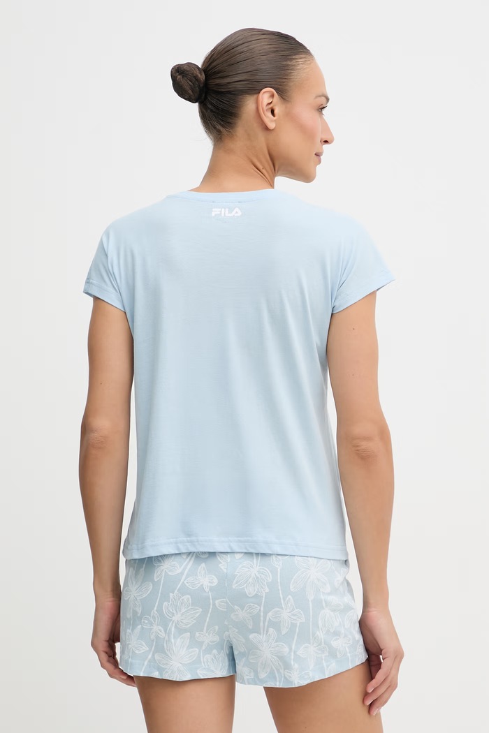 Fila pigiama a due parti da donna in cotone FPS4235 blu SS26