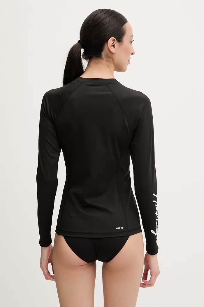 Îmbrăcăminte Hurley longsleeve de baie feminin WLEU00003 negru
