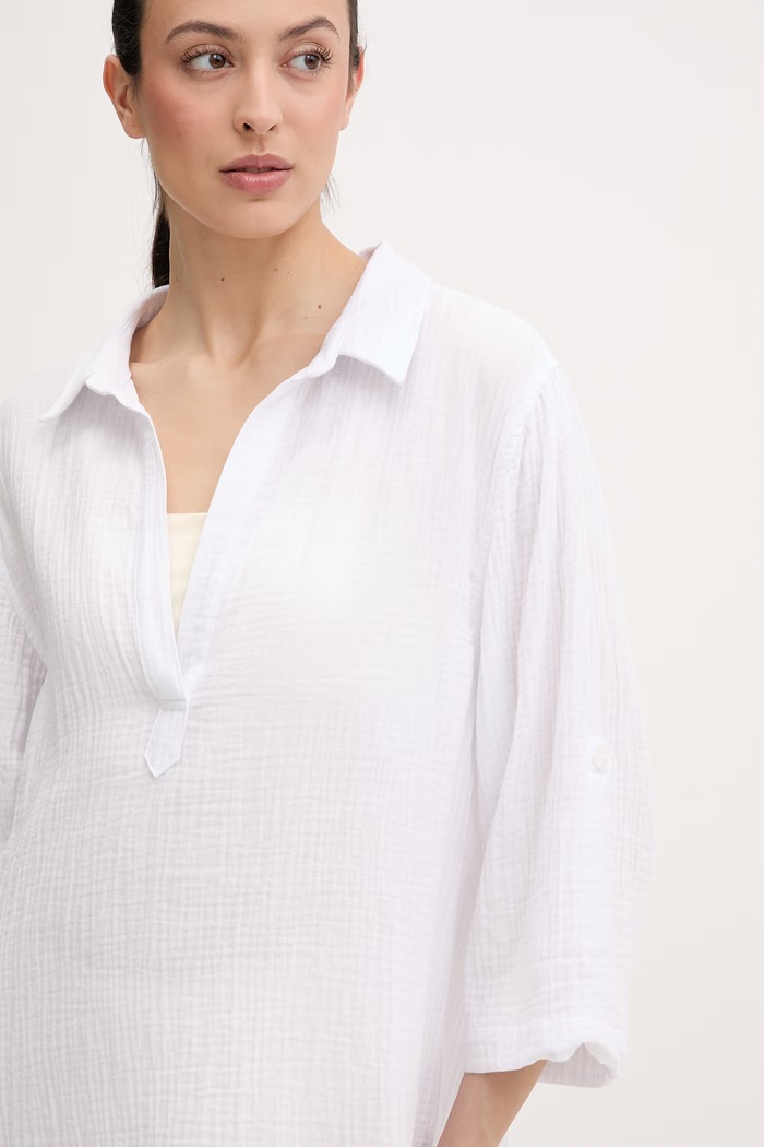 DKNY plážová košeľa dámska biela DIE6C971