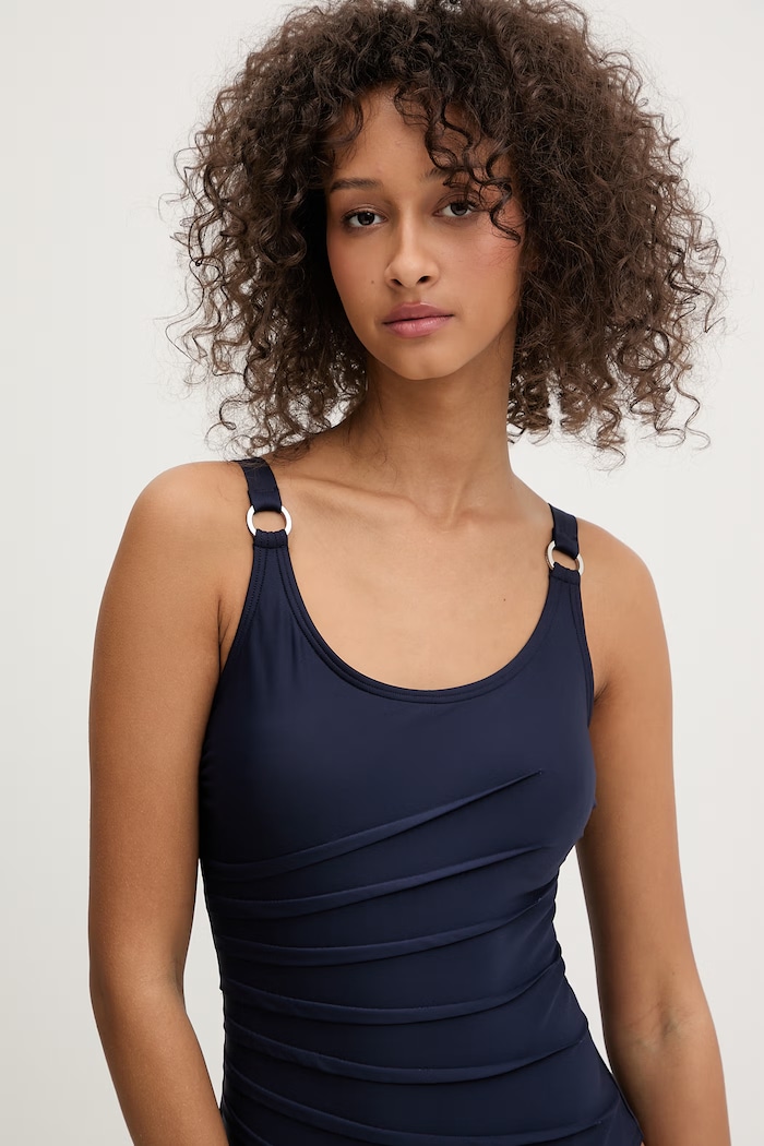 DKNY strój kąpielowy jednoczęściowy damski granatowy DIE6M064