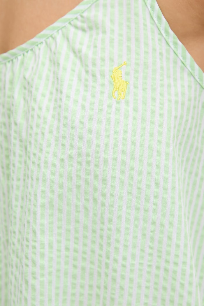 Polo Ralph Lauren nočná košieľka dámska bavlnená zelená 4P0782