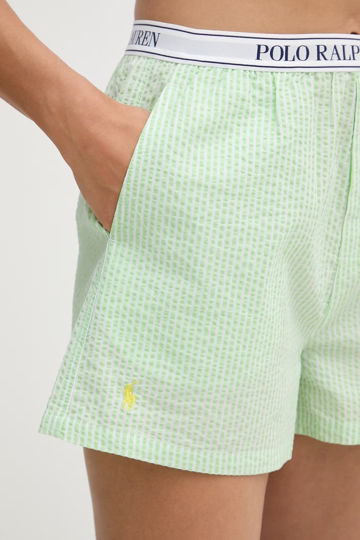 Polo Ralph Lauren szorty piżamowe damskie bawełniane zielony 4P0783