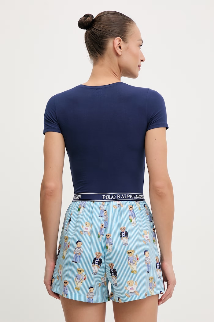Polo Ralph Lauren body dámske bavlnené s elastanom 4P0785 tmavomodrá SS26