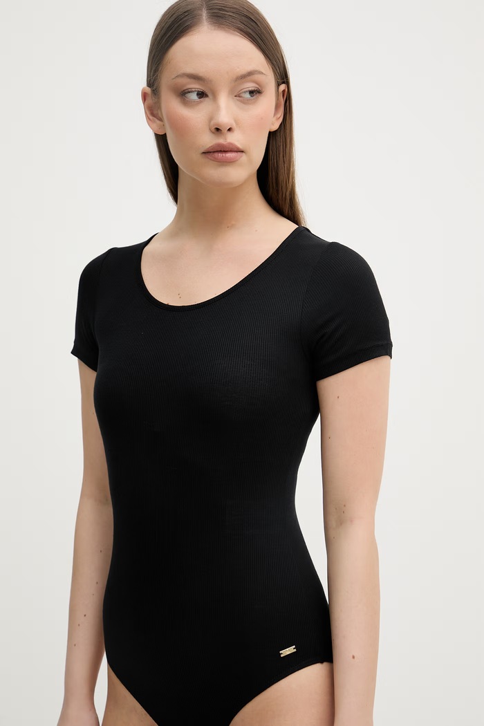 United Colors of Benetton body damskie z wiskozy 3P2Y3B006 czarny