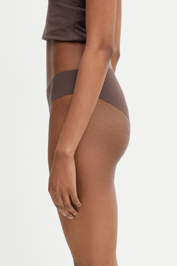 MM6 Maison Margiela κιλότα γυναικεία με βαμβάκι MKLL10040 καφέ SS26