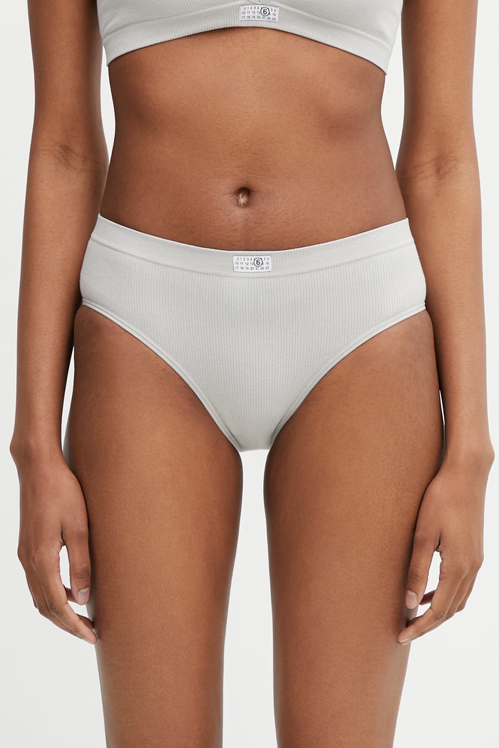 MM6 Maison Margiela κιλότα Γυναικεία με βαμβάκι γκρί MKL740010
