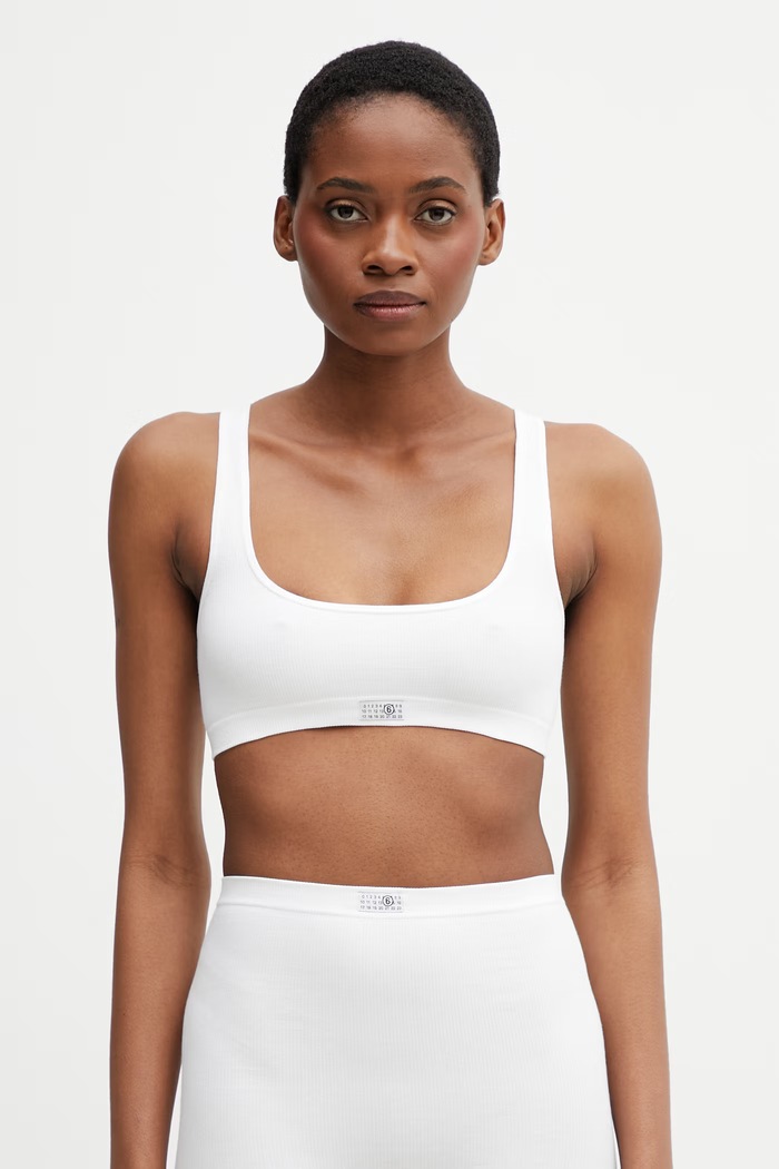 MM6 Maison Margiela σουτιέν λευκό MKRK40010