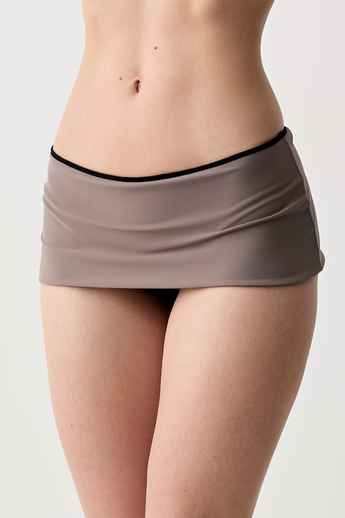 Odzież MM6 Maison Margiela strój kąpielowy dwuczęściowy damski MXBAB0070 szary
