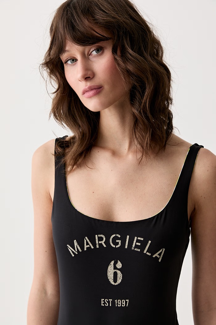MM6 Maison Margiela strój kąpielowy jednoczęściowy dwustronny damski MXBGB0010