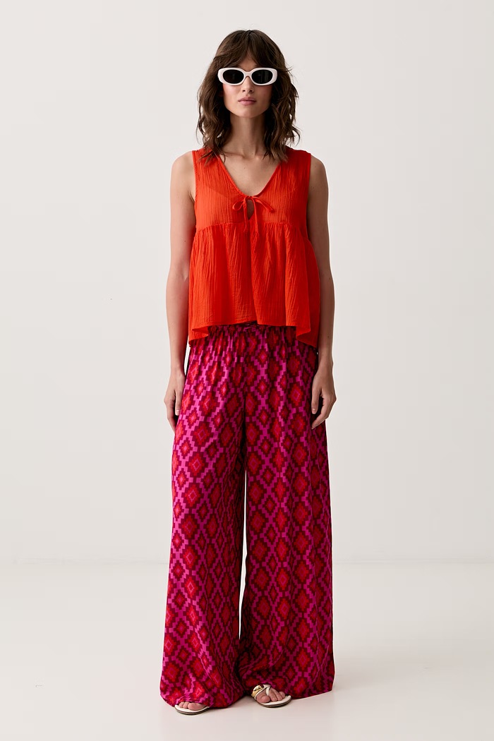 United Colors of Benetton plážová halenka dámská 4OPS5H00D červená SS26