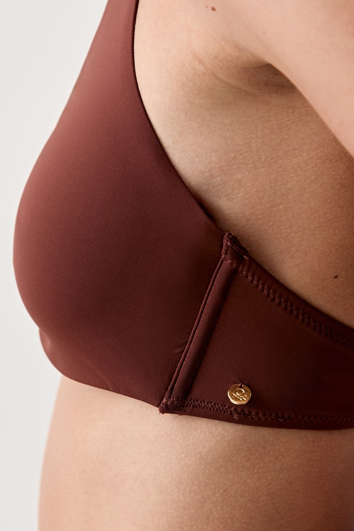 United Colors of Benetton plavková podprsenka dámská hnědá 3P6H5R062