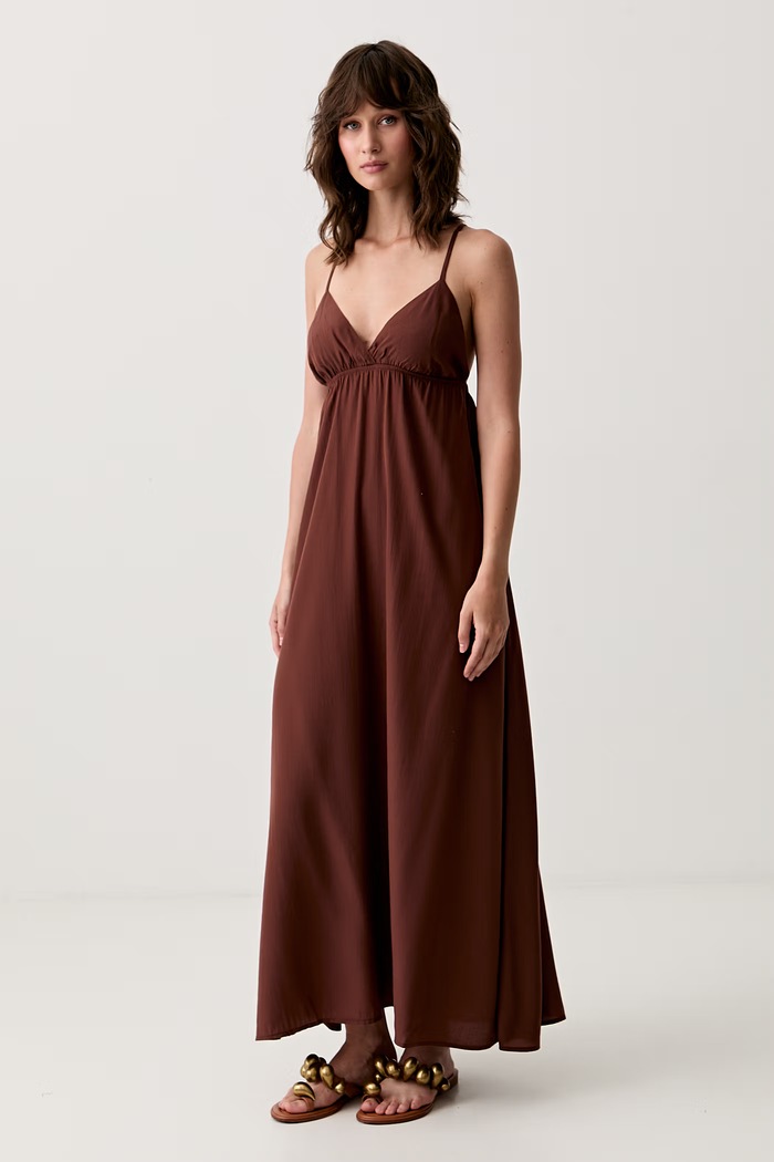United Colors of Benetton plážové šaty dámské 434Q5V02L hnědá SS26
