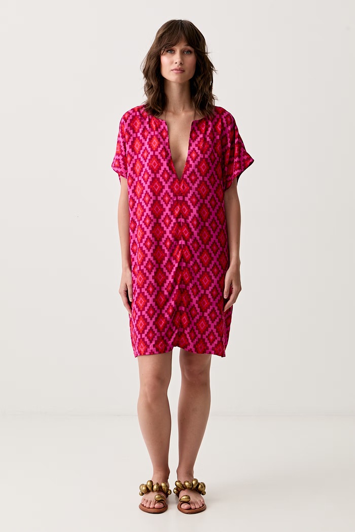 United Colors of Benetton plážové šaty dámské 4YCF5V02P růžová SS26