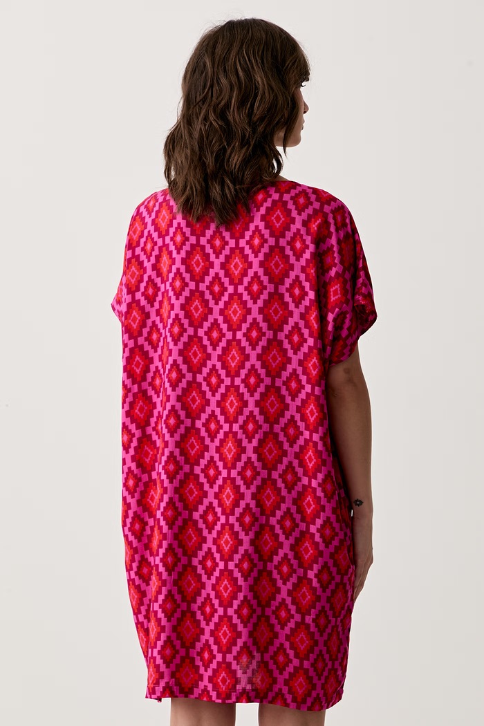 Oblečení United Colors of Benetton plážové šaty dámské 4YCF5V02P růžová
