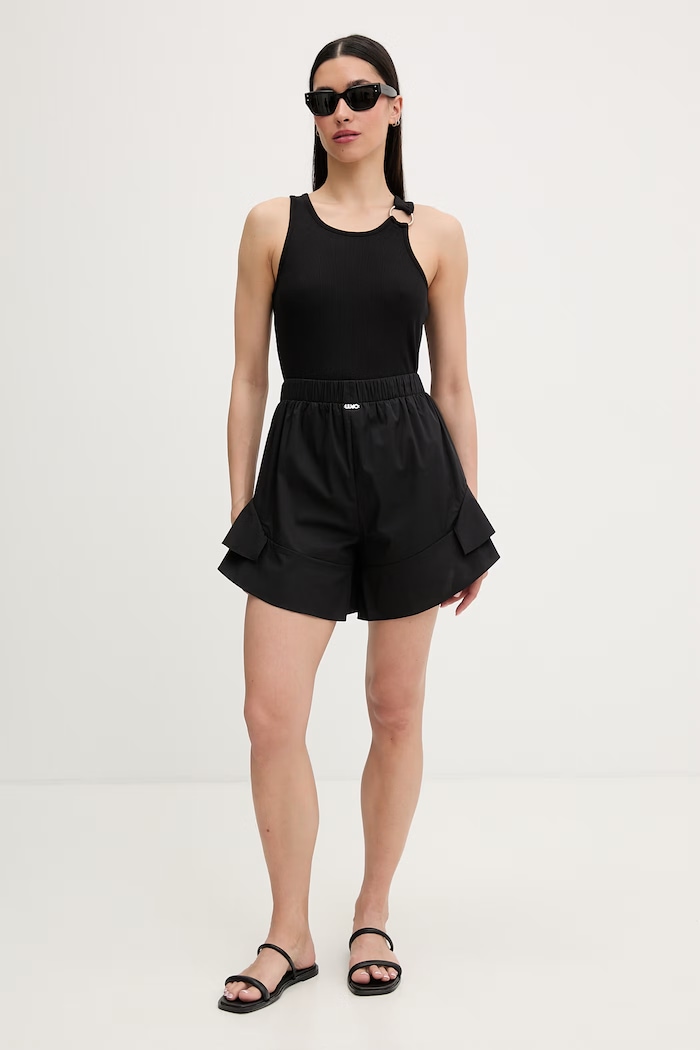 Liu Jo top de plajă pentru femei VA6122.J4822 negru SS26