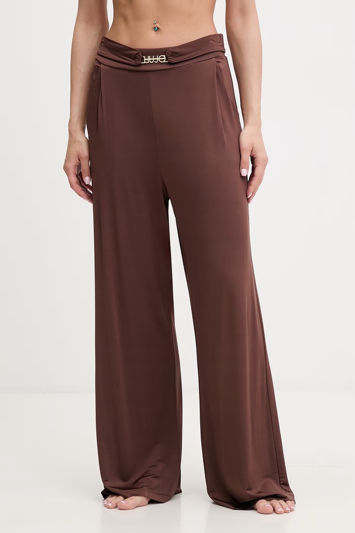 Liu Jo pantaloni de plajă pentru femei maro VA6157.J3888