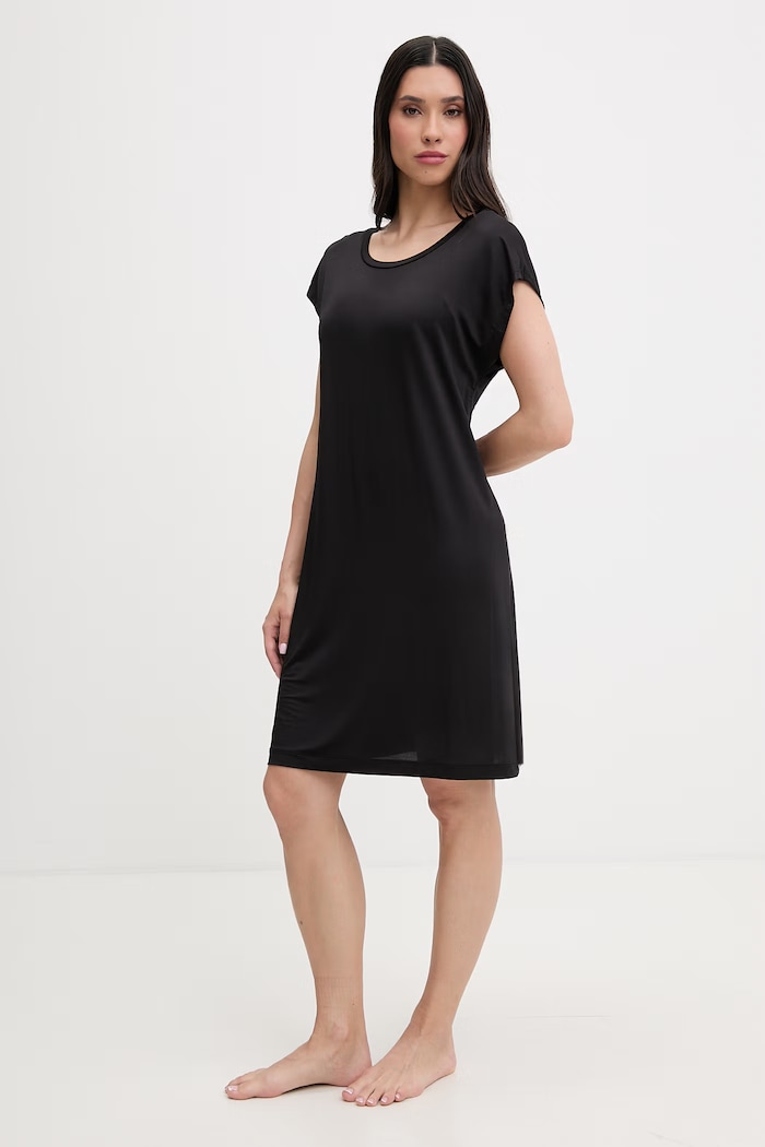 Liu Jo rochie de vară cu vâscoză VA6159.J3888 negru SS26