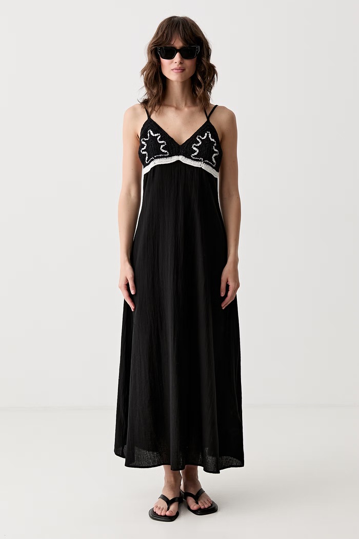 Pedro del Hierro haljina za plažu za žene 2963407 crna SS26