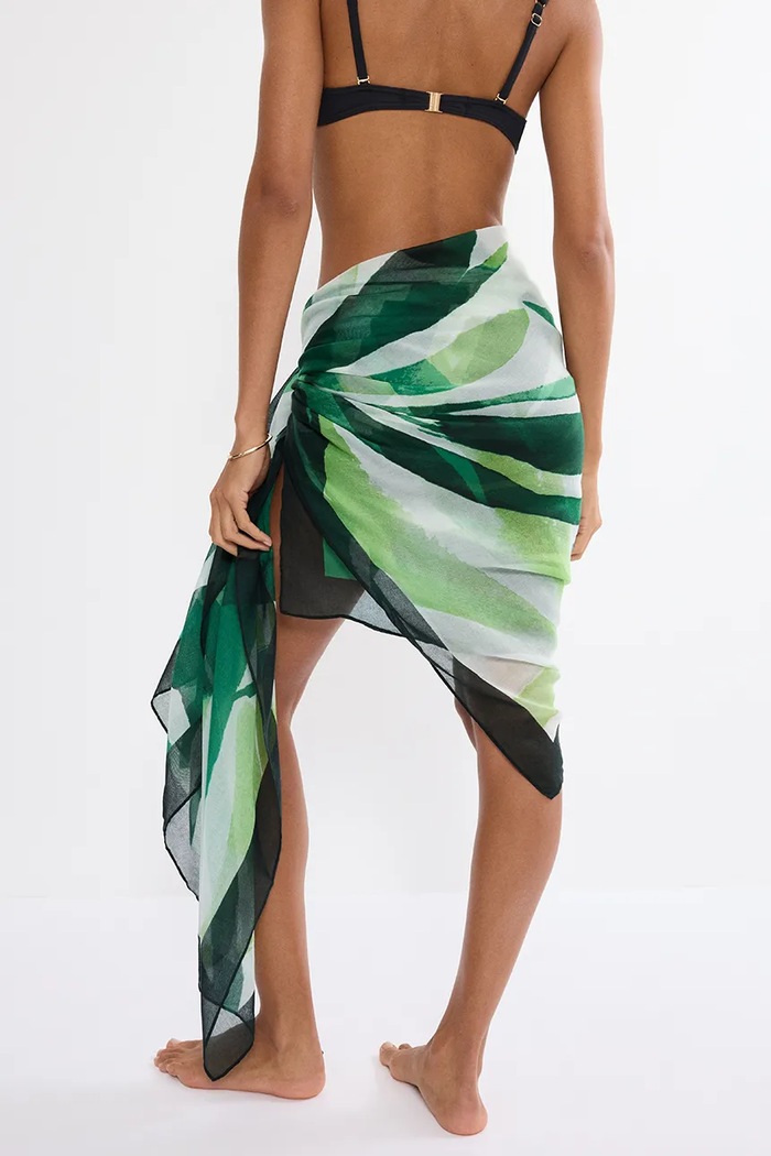 Triumph pareo damskie Beach MyWear 10222188 zielony SS26